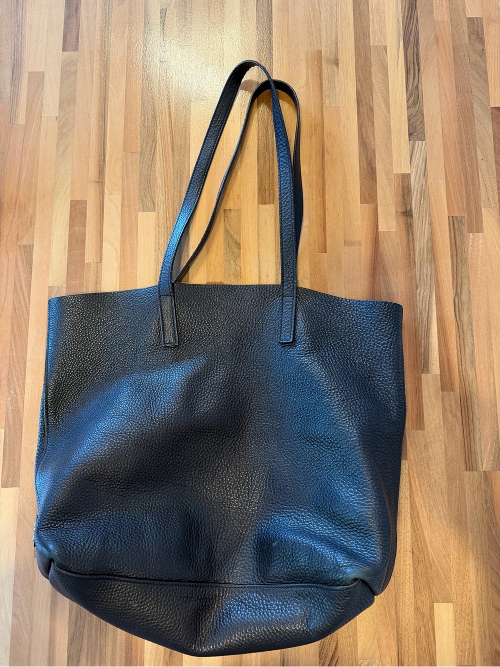 Prada Black Pebbled Leather Tote